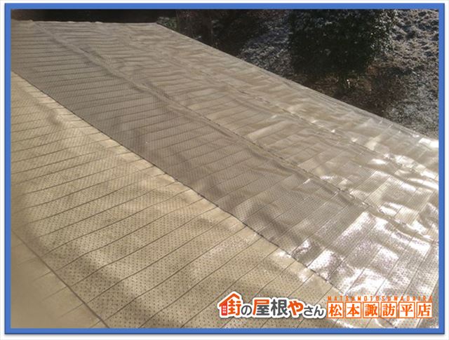 松本市屋根葺き替え工事　ルーフィング